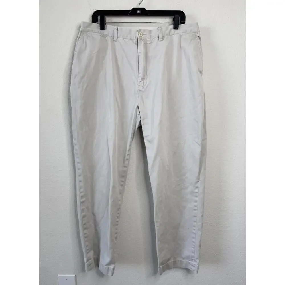 Polo Ralph‎ Lauren Pants Mens 38x32 Khaki Prospect Chino Flat Front Preppy Twill